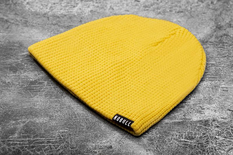 Men's Nobull Waffle Beanie (NEON) Hats Yellow | SG D2572F